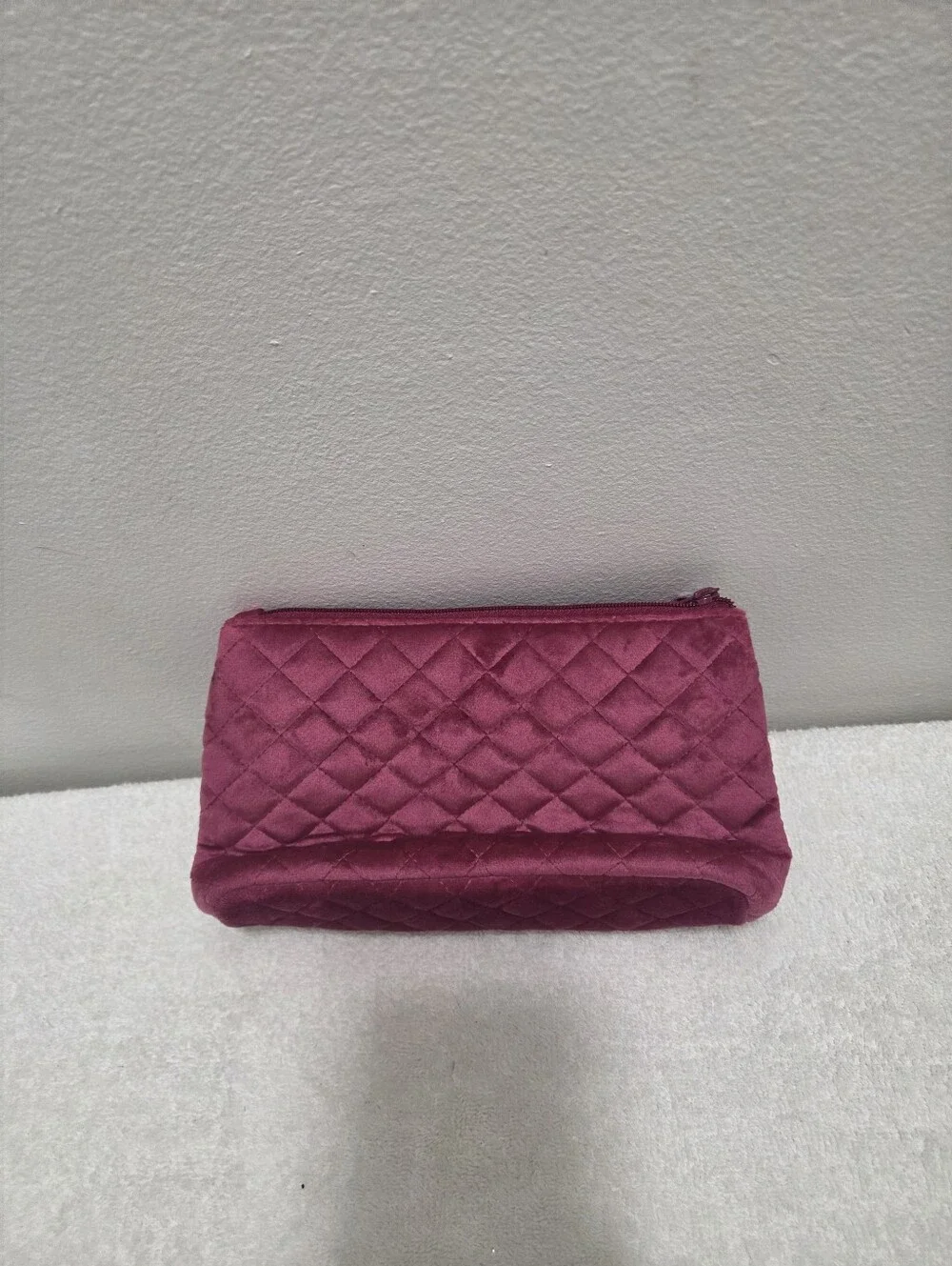 Vera Bradley Majestic Magenta Compact Organizer Quilted Velvet Makeup Bag